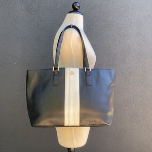 TORY BURCH SAFFIANO LEATHER TWO-TONE TOTE